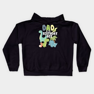 Dinosaurs Theme Birthday Dad Of The Birthday Boy Dinosaur Kids Hoodie